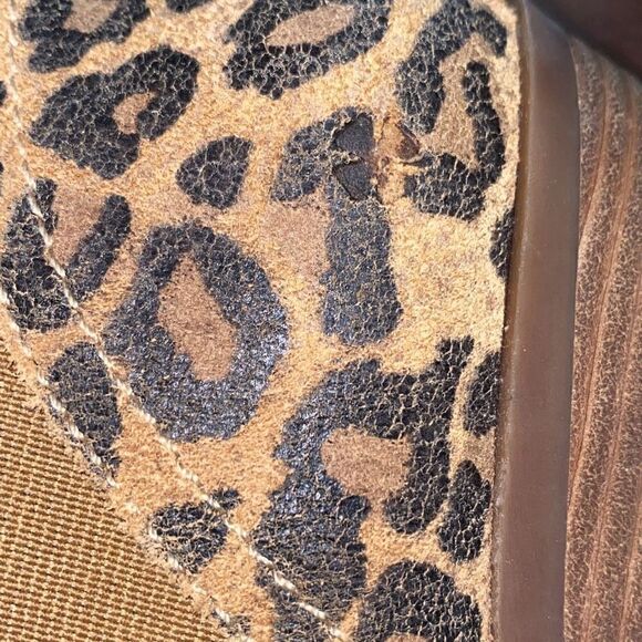 LUCKY BRAND Fallo Womens Suede Slip On Ankle Boots In Cheetah size 8 - Picture 9 of 15